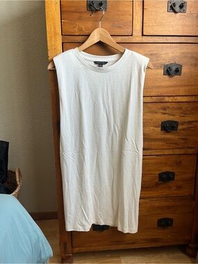 Banana Republic Cream Sleeveless Midi Dress